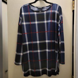 Hemish USA Blue Plaid shirt XL